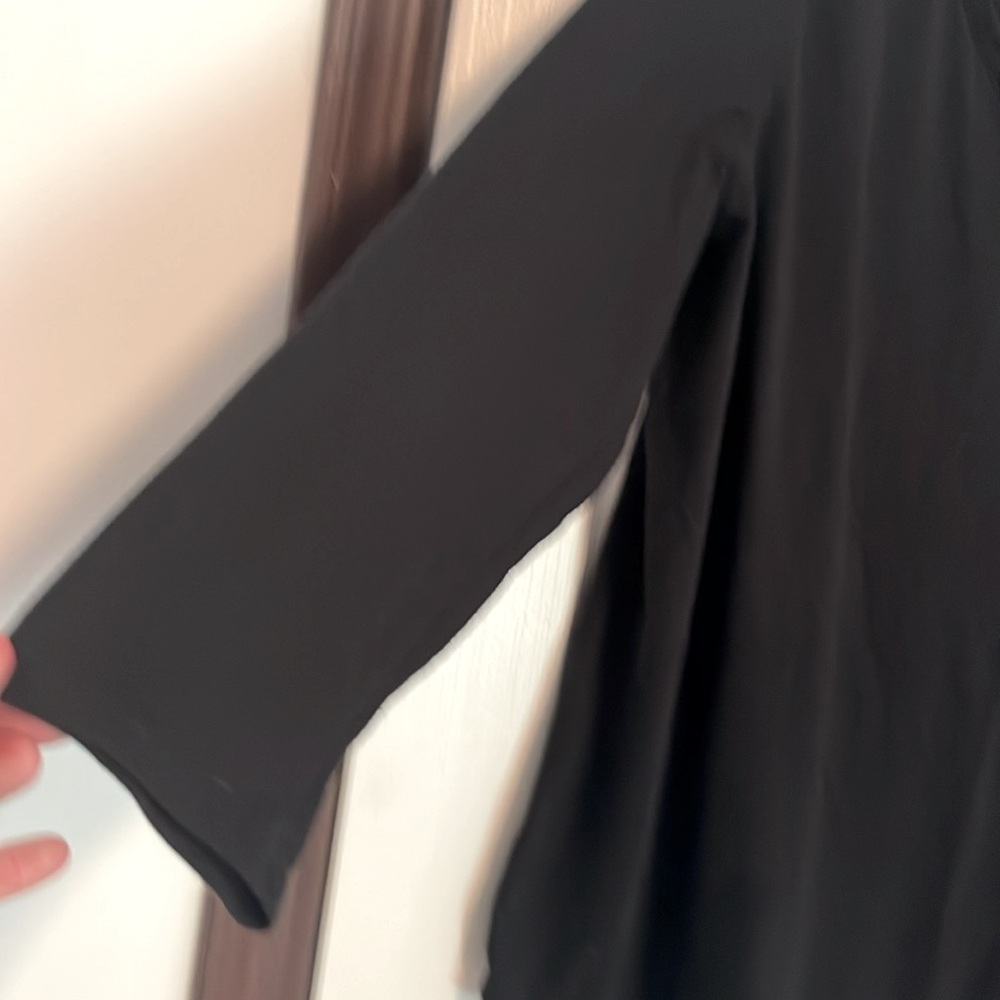 Terra & Sky Top Black long sleeve V- neck Sz 2x - Picture 2 of 5